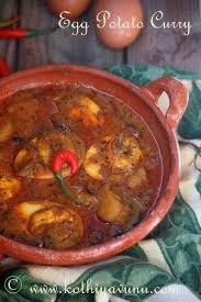 Egg And Potato Curry Recipe Kerala Style Egg Potato Curry Recipe Kothiyavunu Com Curry Recipes Potato Curry Recipes