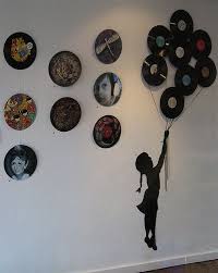 Vinyl Records Used As A Canvas Or Installation Art Piece Source Vinyl Records Diy Wall Art Diy Easy Records Diy