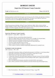 summer camp counselor resume samples
