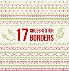 Convert a jpeg picture into a photostitch design! Set Of Cross Stitch Pattern For Thin Borders Geometric Frames Royalty Free Cliparts Vectors And Stock Illustration Image 49496989