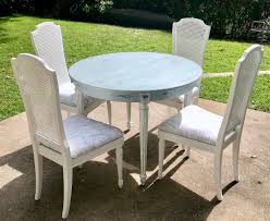 Sold Thomasville Dining Set Dining Table And Chairs French Farmhouse Table Round Din French Farmhouse Table Dining Table Chairs Leather Dining Room Chairs