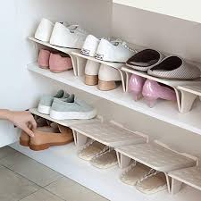 Quantity one of the first things to consider when designing the perfect shoe storage system is the size of the shoe. Amazon Com Shoe Stacker Slotz Space Saver Shoe Racks For Closet Organization No Assembly Require Durable Plastic Shoes Holder For Home Storage Apricot 4 Pack Home Kitchen