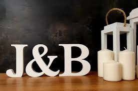 Large Free Standing Letters Initials Set Wedding Table Decor Etsy Decorative Stand Table Decorations Free Standing Letters