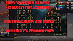 Fury Warrior M+ Beta Build - Crushing Blow Bleeds - YouTube