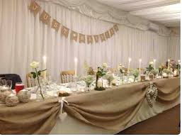 Top Table Hessian Swag Bridal Table Decorations Bridal Party Table Decorations Bridal Table