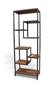 The design of the piece is minimal and is characterized by the simplicity of the form and materia. Handmade Walnut Black Steel Modern Shelf Olde Good Things Glass Display Shelves Metal Bookshelves Glass Shelves Decor