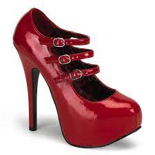 Pleaser Bordello Teeze-05 - Red Patent in Sexy Heels & Platforms - $51.03