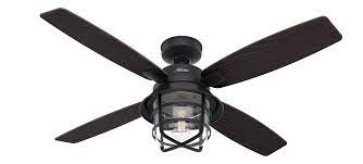 This ceiling fan with 54 blade span provides 4,170 cfm of product airflow. Hunter 52 Port Royale Damp Rated Natural Iron Ceiling Fan With Light Kit And Remote Walmart Com Walmart Com