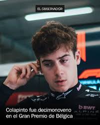 Colapinto fue decimonoveno en el Gran Premio de Bélgica