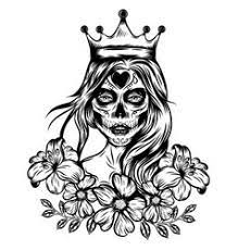 Download Female Skull Crown Vector Images 48