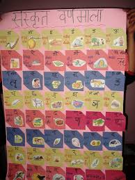 poster chart on hindi alphabets smart indian women