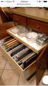Great selection of high quality kitchen drawer organizers on sale. Kitchen Storage Baking Tray Drawer Traditional Kitchen Design Kitchen Design Kitchen Storage