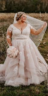 Lace Plus Size Wedding Dresses Ball Gown With Illusion Sleeves Blush Reginaasthe Photogr Plus Wedding Dresses Plus Size Wedding Gowns Wedding Dress Long Sleeve