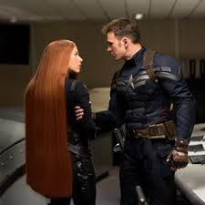 Black Widow Grew Her Beautiful Long Hair In A Remake Of Captain America The Winter Sold Black Widow Winter Soldier Chris Evans Captain America Captain America