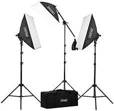 Amazon Com Fovitec 3 Light 2500w Fluorescent Lighting Kit For Photo Video With 20 X28 Softbo Softbox Lighting Kit Softbox Lighting Photo Studio Lighting