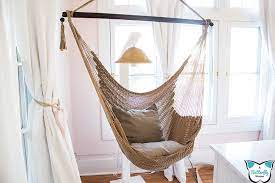 May be hung from ceiling, a beam, a tree, using chain. How To Hang A Hammock Chair From The Ceiling A Butterfly House