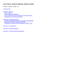 Each component should be set and linked to other parts in particular manner. Electrical Service Manual Wheel Horse Manualzz