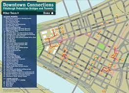 Map Of Downtown Pittsburgh Tours: Downtown Pedestrian Tunnels, Skywalks And Bridges - Bridges And  Tunnels Of Allegheny County And Pittsburgh, Pa