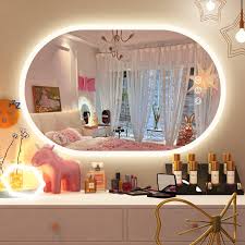 Brayden Studio® Ahmiyah Oval LED-Bathroom-Mirror/ Anti-Fog/ Dimmable/ Color  Changing/ Bluetooth/ Tempered glass & Reviews
