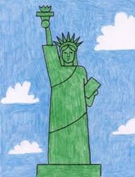 Draw The Statue Of Liberty Easy Statue Of Liberty Drawing Kids Art Projects Easy Love Drawings