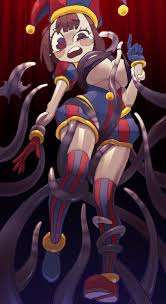 saku ram, the amazing digital circus, pomni (the amazing digital circus),  1girl, asymmetrical gloves - Anime R34