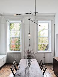 Long Narrow Unfinished Wood Dining Table Wants Interior Dining Light Fixtures Rustic Light Fixtures