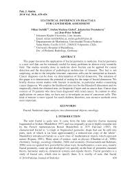 Česko, plným názvem česká republika, je stát ve střední evropě. Pdf Statistical Inference On Fractals For Cancer Risk Assessment