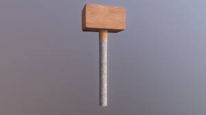 Superfuntimes Wooden Hammer By Videshi Wooden Hammer 3d Model