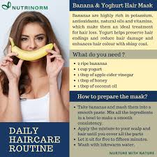 Banana and curd mask (for hair loss). Nutrinorm Banana Yoghurt Hair Mask Bananas Are One Facebook