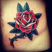 Traditional Old School Rose Tattoo Rose Tattoos Traditional Tattoo Tattoos