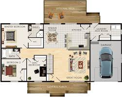 Kimberly Ii Floor Plan Great Room 18 6 X 15 9 Kitchen 11 0 X 13 0 Dining Room 12 6 Garage 15 8 Beaver Homes And Cottages House Plans Floor Plans