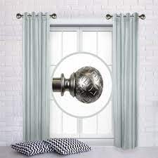 Shop for drapery rods at bed bath & beyond. Rod Desyne Odelia 12 In 20 In L Adjustable 1 In Dia Single Side Window Curtain Rod In Satin Nickel Set Of 2 Side100 35 5 The Home Depot
