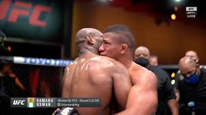 He currently competes in the welterweight division of the ultimate fighting championship (ufc), where he is the reigning ufc welterweight champion. Wow Gilbert Burns And Kamaru Usman Break Down In Tears As Ufc 258 Gets Personal