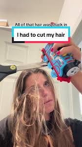 Thomas Train Stuck in Dads Hair