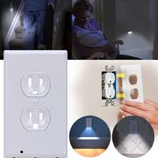 Plug Cover Led Night Angel Wall Outlet Face Hallway Bedroom Bathroom Safty Light Wall Outlets Night Light Led