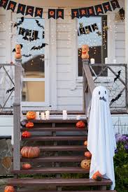 Halloween Decorations In A House Porch In 2020 Halloween House Decoration Halloween House Halloween Decorations