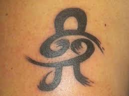 Cancer zodiac tattoo design with a crown on the back for boys. Cancer Sign Tattoos 25 Graceful Collection Design Press