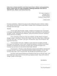 Cth Karangan Surat Tidak Rasmi Pdf