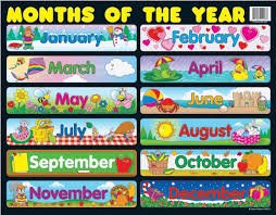 gallery for charts for classroom decoration months in a