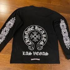 30 inch please check actual size carefully, no returns or complain for wrong size actual *shipping using express mail Chrome Hearts Shirts Chrome Hearts Las Vegas Long Sleeve Shirt Poshmark