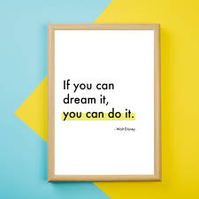 If You Can Dream It You Can Do It Meaning In English Lamina If You Can Dream It You Can Do It Walt Disney Art Deco Artist Etsy Frame Minimalist Graphic Design Quote Laminas Frases Articulos