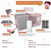 Rent prefabricated easy assembly sandwich panel detachable container house