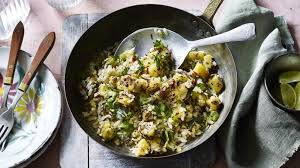 Poha Potatoes Recipe Recipe Indian Food Recipes Vegetarian Vegetarian Ingredients Madhur Jaffrey Recipes