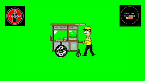 Green Screen Mentahan Abang Bakso Dorong Gerobak Youtube