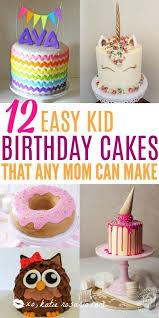 How To Make Cute Kid Birthday Cakes I Love How Easy It Is To Make Cakes At Home It Easy Kids Birthday Cakes Creative Birthday Cakes Cake Decorating For Kids