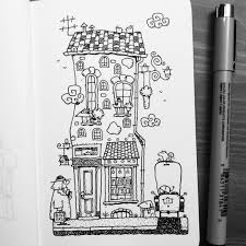 Waiting To Go Illustration Drawing Penandink Micron Moleskine Dailydrawing Sketchbook Bookstore Storefron Sketch Book Pen Illustration Doodle Drawings