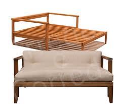 Interamente sfoderabili, con chaise longue e con contenitore, in versione pouf letto o poltrona letto, fondono innovazione e design in un unico prodotto realizzato su misura. Divano Letto In Legno Scivolo Con Futon Arredo E Corredo