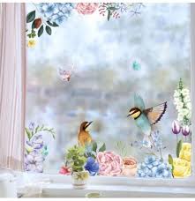 Wall decorations for home sticker printer. Miico Fx82025 2pcs Flower And Bird Printing Wall Stickers Glass Stickers Home Decorative Stickers Diy Sticker