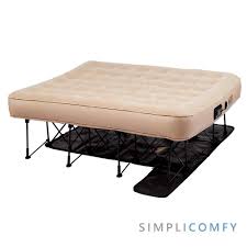 Ez Air Bed Self Inflating Queen Size Air Mattress With Built In Frame Pump And Wheeled Case Air Bed Air Mattress Portable Mattress