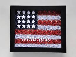 Maybe you would like to learn more about one of these? Warm Breezes American Flag Red White Blue Stars Paper Roses Etsy Flower Shadow Box American Flag Decor American Flag Crafts